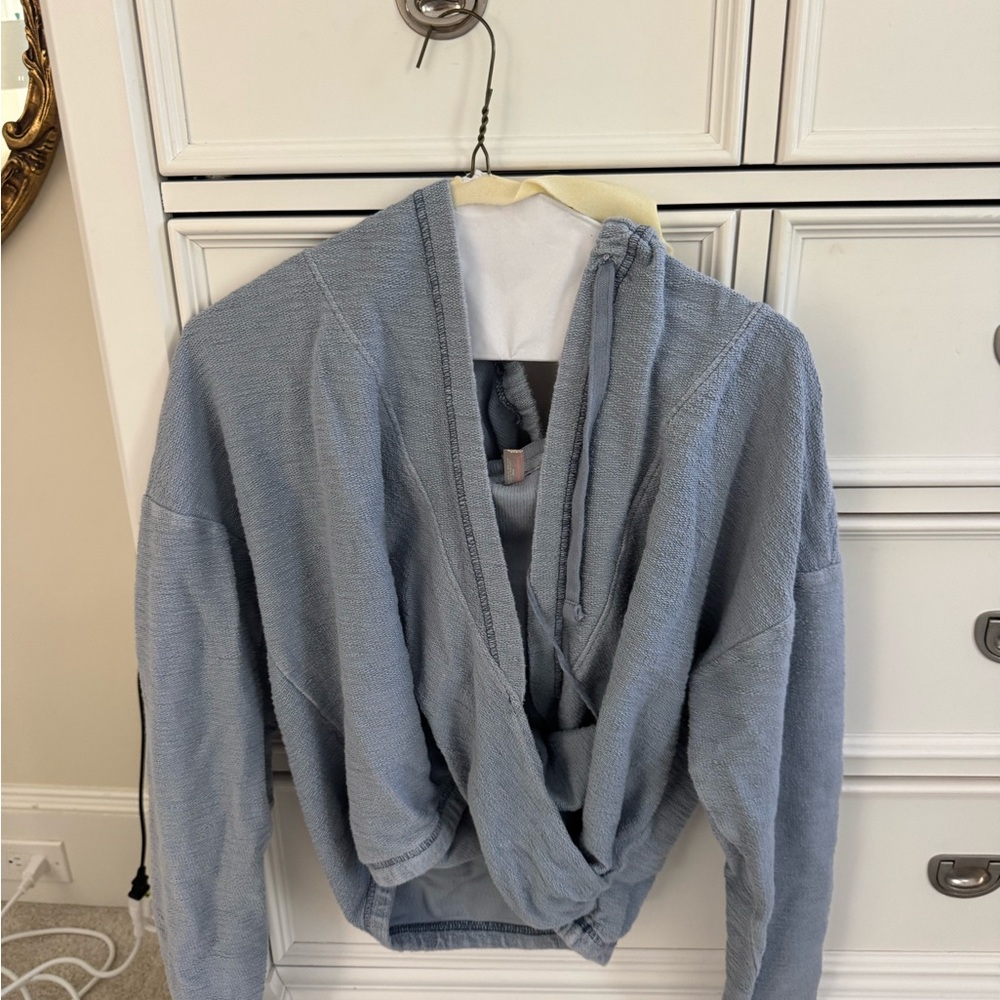 FP Movement by Free People Blue Cardigan Sweater Wrap Design